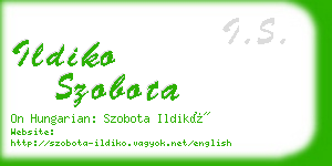 ildiko szobota business card